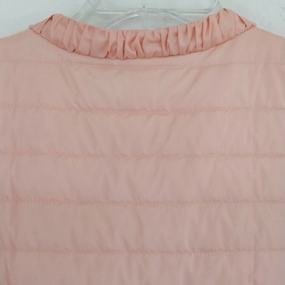 CHICO Jacket Top Quilt Light Dusty Pink Bead Rhinestone Regency Core Size Large - Picture 8 of 14